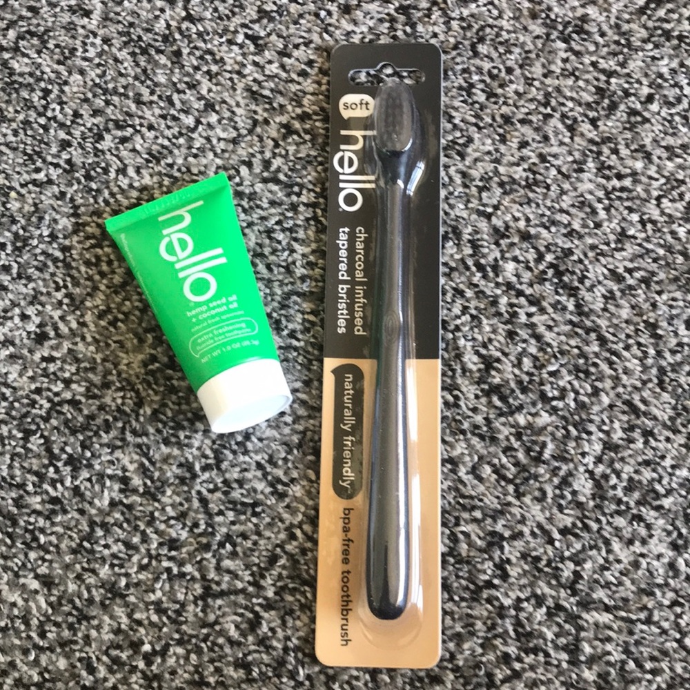 Hello Charcoal Toothbrush and Toothpaste!